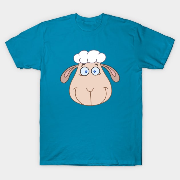 Sheep Face T-Shirt by DigiToonsTreasures